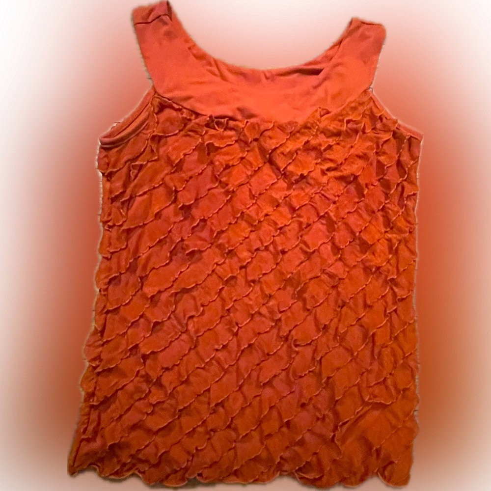 Harvé Benard Layered Ruffle Sleeveless Top - Small NWOT